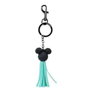 Loungefly Black and Teal Mickey Keychain